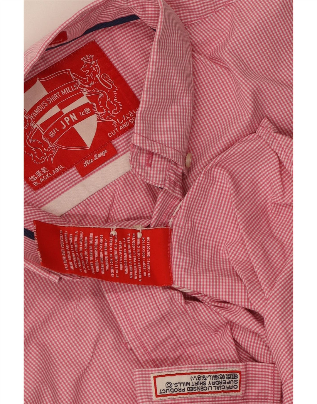 Męska koszula z krótkim rękawem Superdry, duża, różowa, bawełniana krata