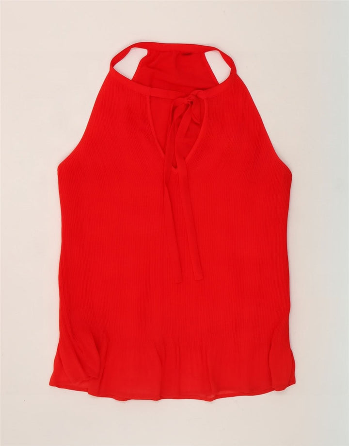 Damski top Zara Halter UK 12, średni czerwony