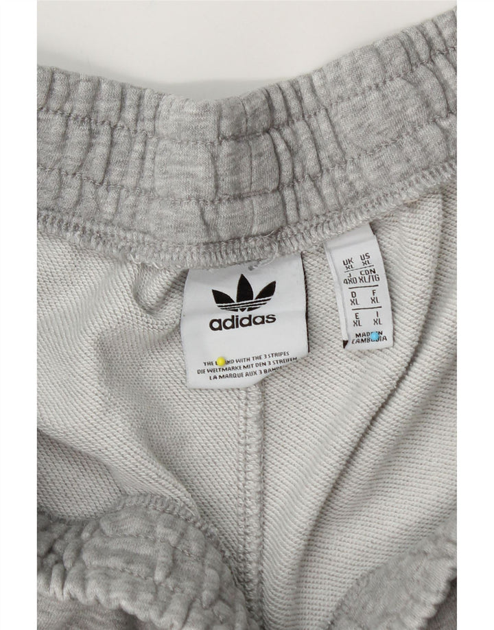 Męskie spodenki sportowe Adidas XL, szare, nakrapiane, bawełniane