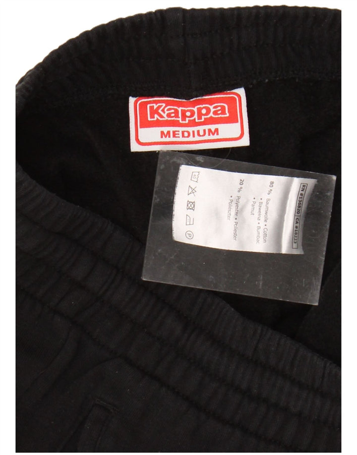 Damskie spodnie dresowe Kappa Graphic Joggers UK 12 Średnia czarna bawełna