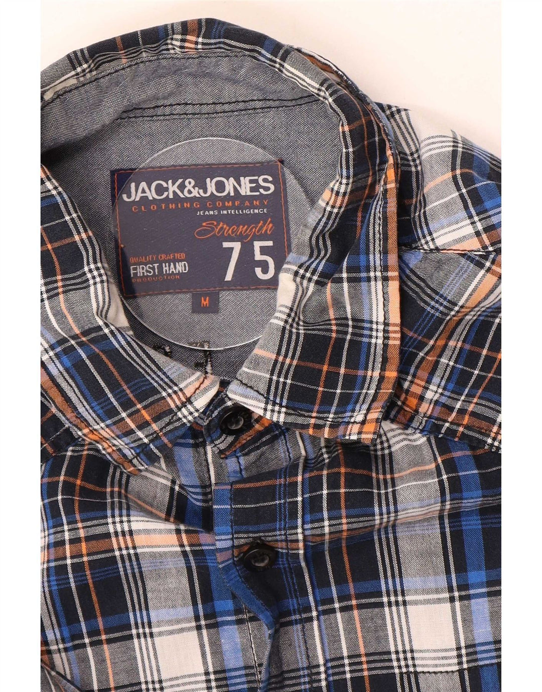 Męska koszula graficzna Jack & Jones w średnią niebieską kratę