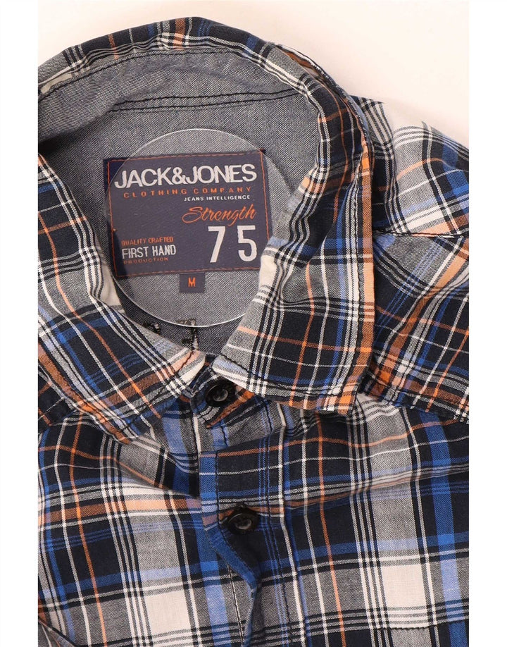 Męska koszula graficzna Jack & Jones w średnią niebieską kratę