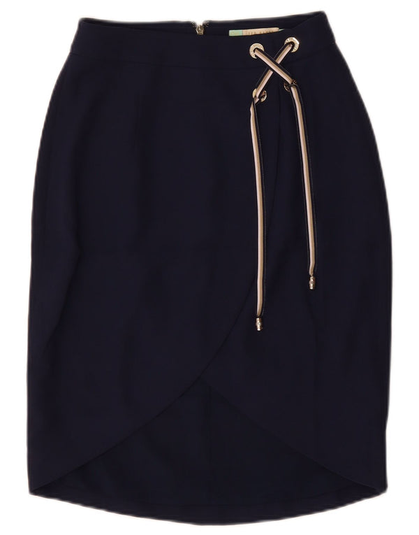 Damska spódnica ołówkowa TED BAKER Rozmiar 0 2XS W24 Granatowa