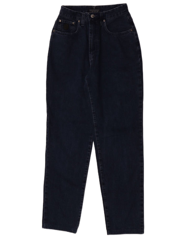 Damskie jeansy Trussardi z wysokim stanem IT 43 Medium W29 L29 granatowe