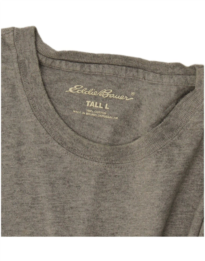 T-shirt męski Eddie Bauer, duży, szary, bawełniany