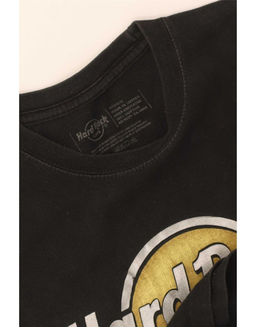 Męska koszulka z grafiką Hard Rock Cafe Paris, średnia, czarna bawełna