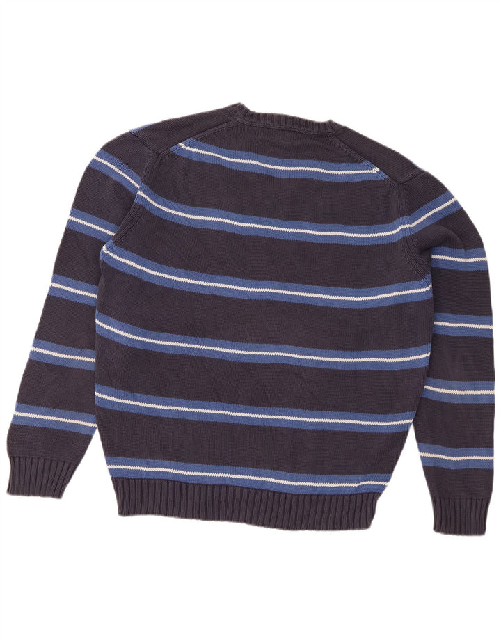 Męski sweter Zara z dekoltem w kształcie litery V, duże, szare paski