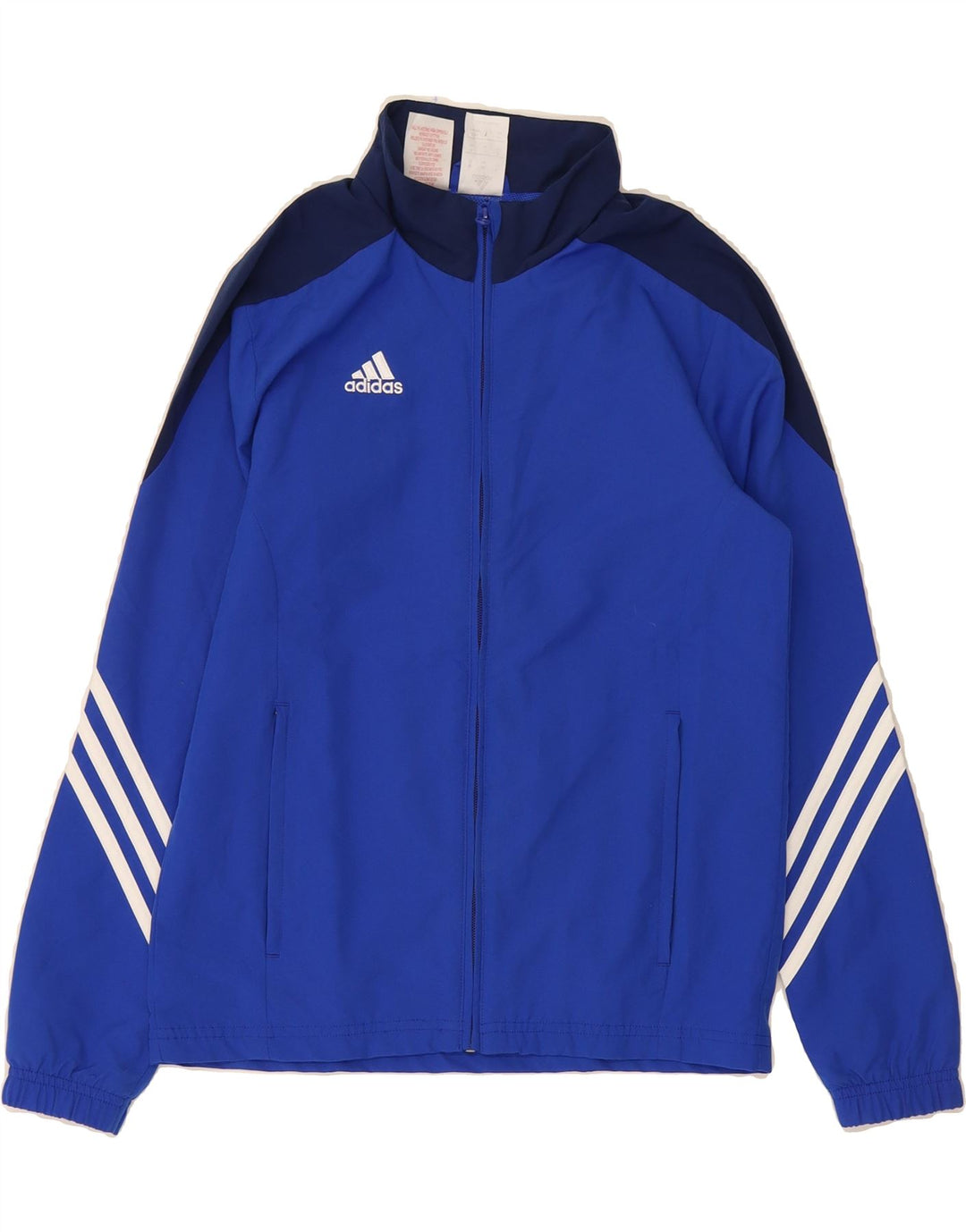 ADIDAS Boys Tracksuit Top Jacket 11-12 Years Blue Colourblock Polyester Vintage Adidas and Second-Hand Adidas from Messina Hembry 