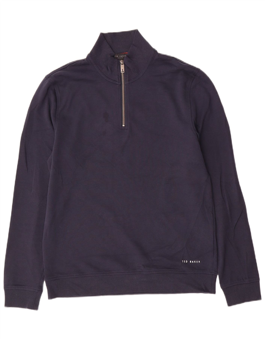 Męski sweter Ted Baker z zamkiem błyskawicznym, rozmiar 3, średni, granatowy, bawełniany