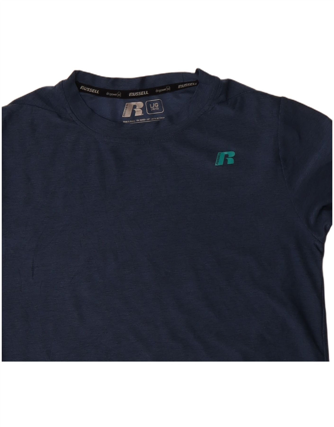 Top chłopięcy Russell Athletic z długim rękawem, rozmiar 10-11 lat, granatowy, poliester
