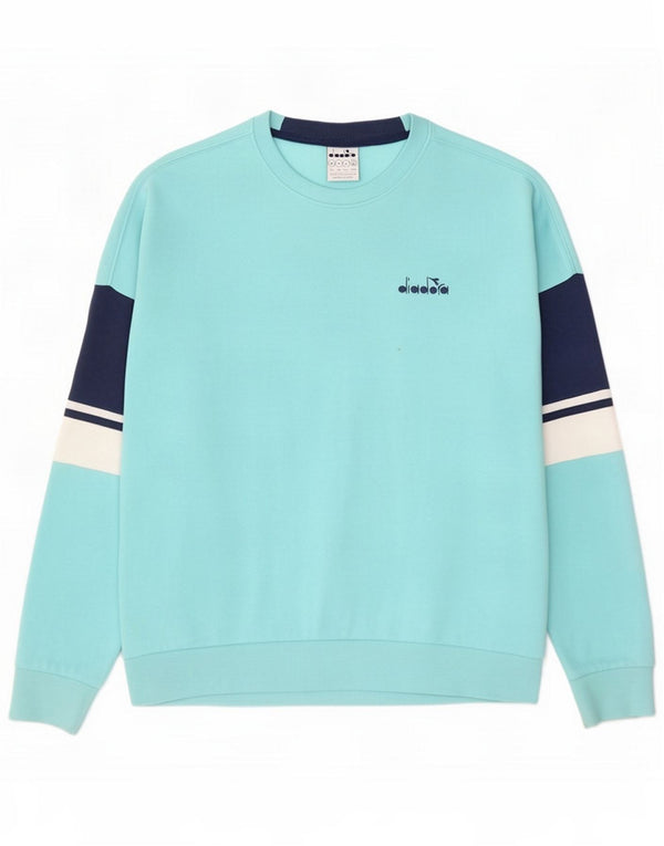 Diadora Bluza męska Jumper XL Niebieski Colorblock Cotton