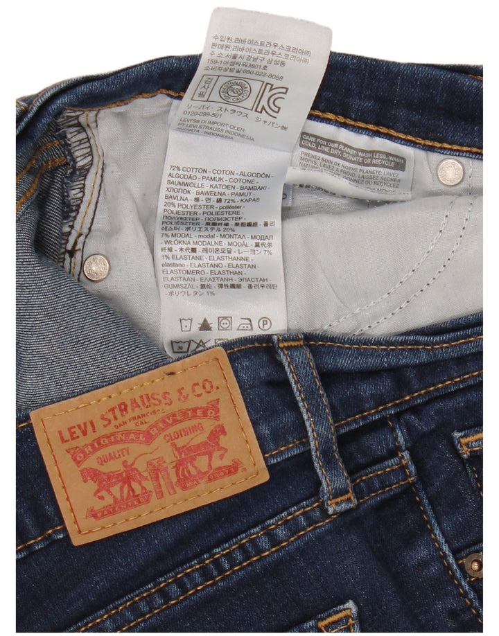 Damskie dżinsy Levi's 714 Straight W28 L27 Niebieskie bawełniane