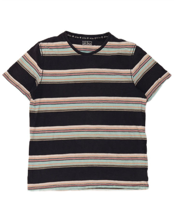 T-shirt męski FAT FACE Top, bawełniany, w średnie czarne paski