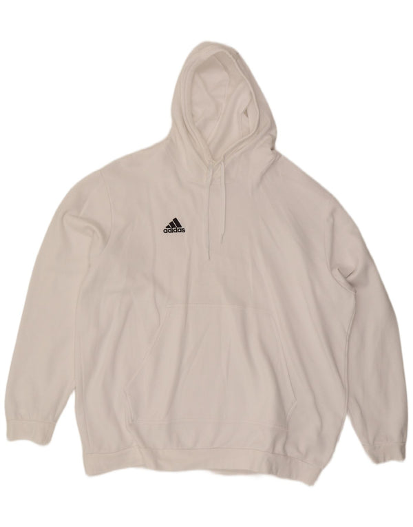 Adidas Męska bluza z kapturem 2XL Biała bawełna