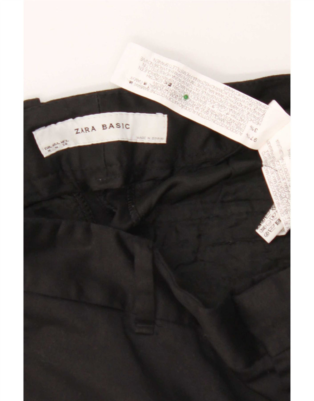 Damskie spodenki chino Zara, średnie W28, czarne, bawełniane