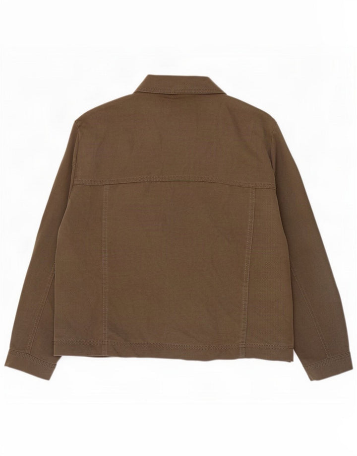 Marks & Spencer Damska kurtka bomber UK 22 2XL Brązowa Lyocell
