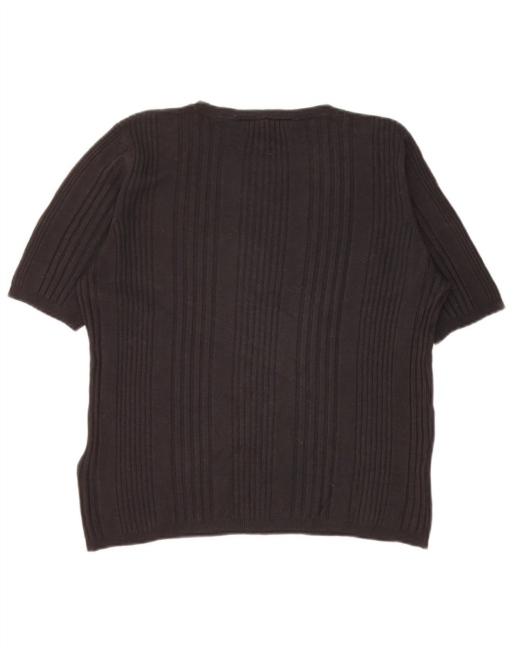 Sweter damski Marks & Spencer z okrągłym dekoltem, UK 12, średni czarny