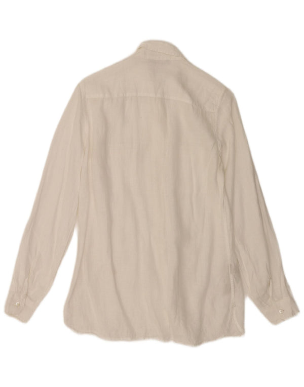 Damska koszula oversize Massimo Dutti EU 36 XS, biała, lniana