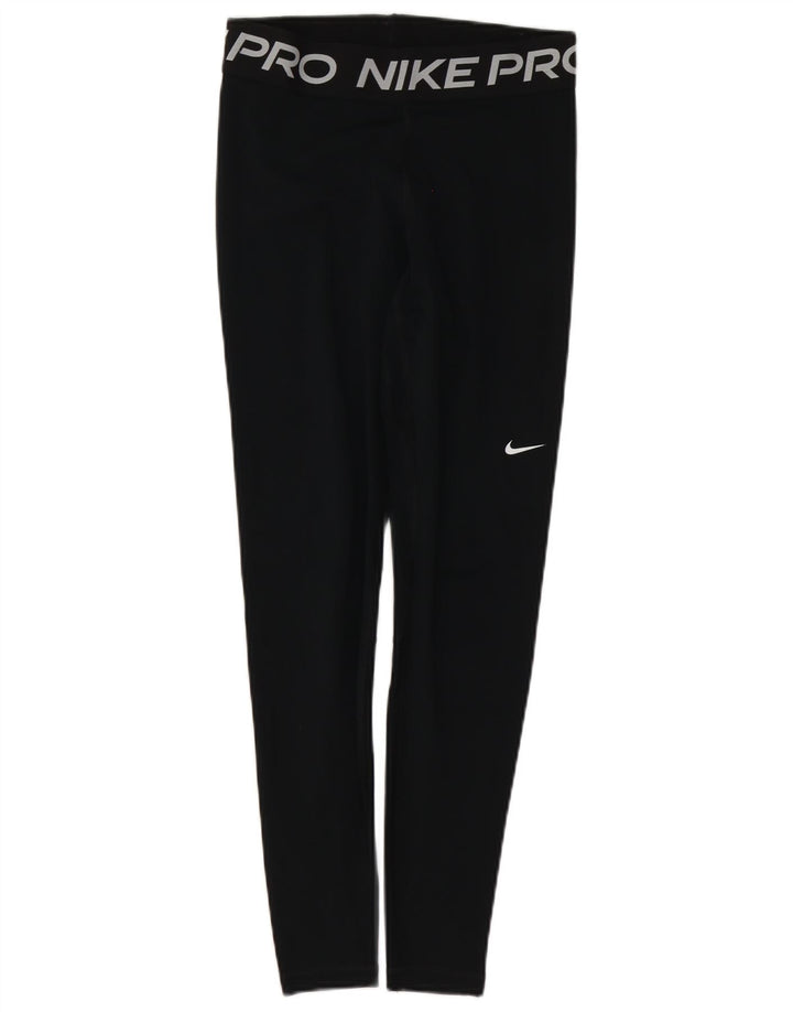Damskie legginsy Nike Dri Fit Graphic UK 12, średnie czarne