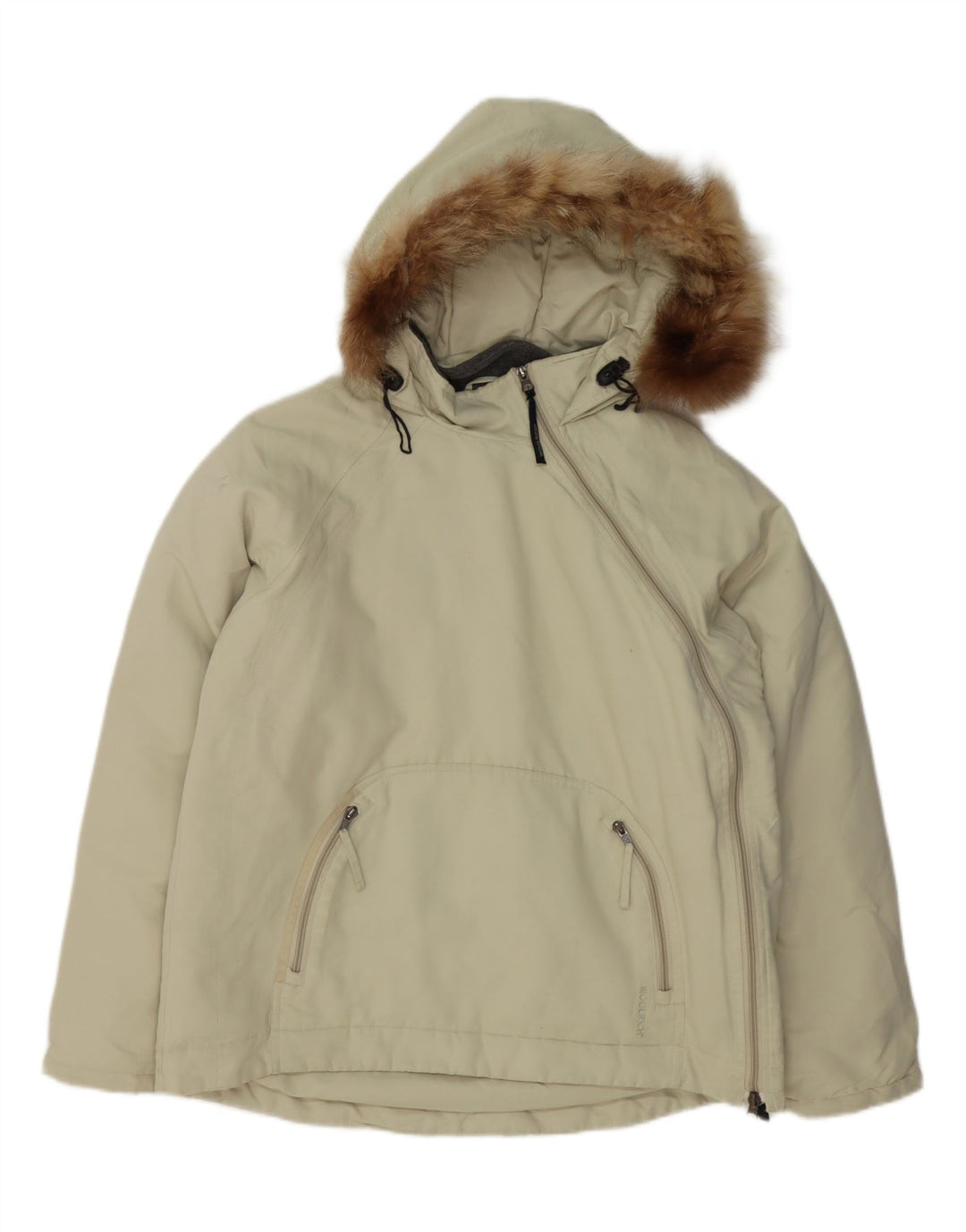 Damska ocieplana kurtka z kapturem Woolrich UK 18 XL, zielony nylon