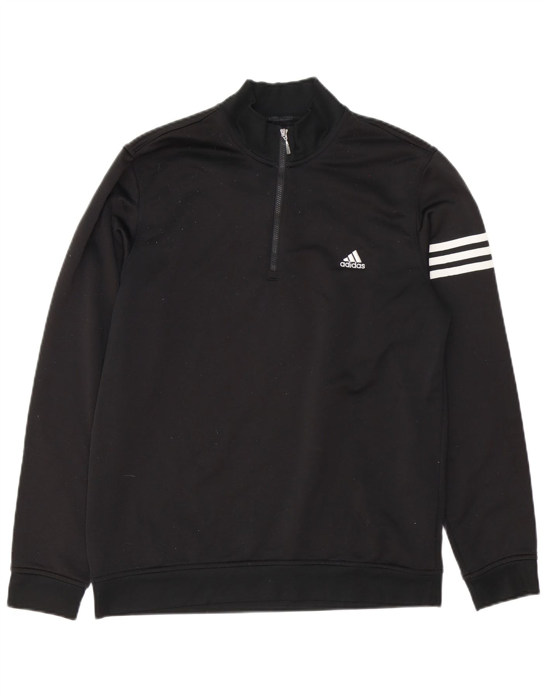 Adidas Męska bluza Climalite z zamkiem błyskawicznym i średnim czarnym poliestrem
