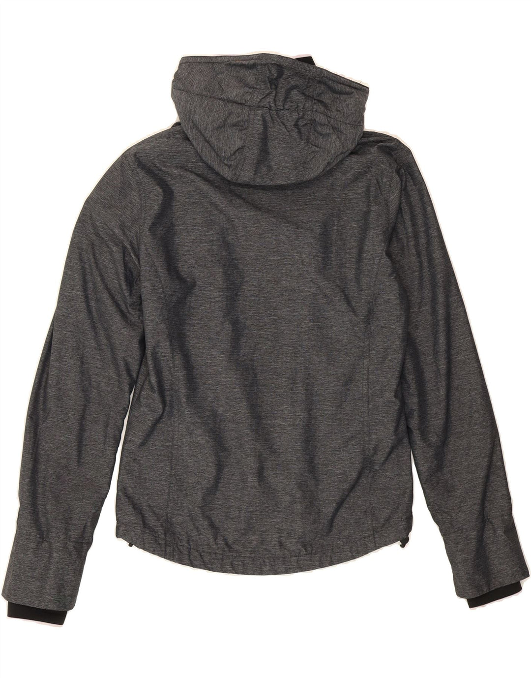SUPERDRY Womens Windcheater Hooded Windbreaker Jacket UK 10 Small Grey Vintage Superdry and Second-Hand Superdry from Messina Hembry 