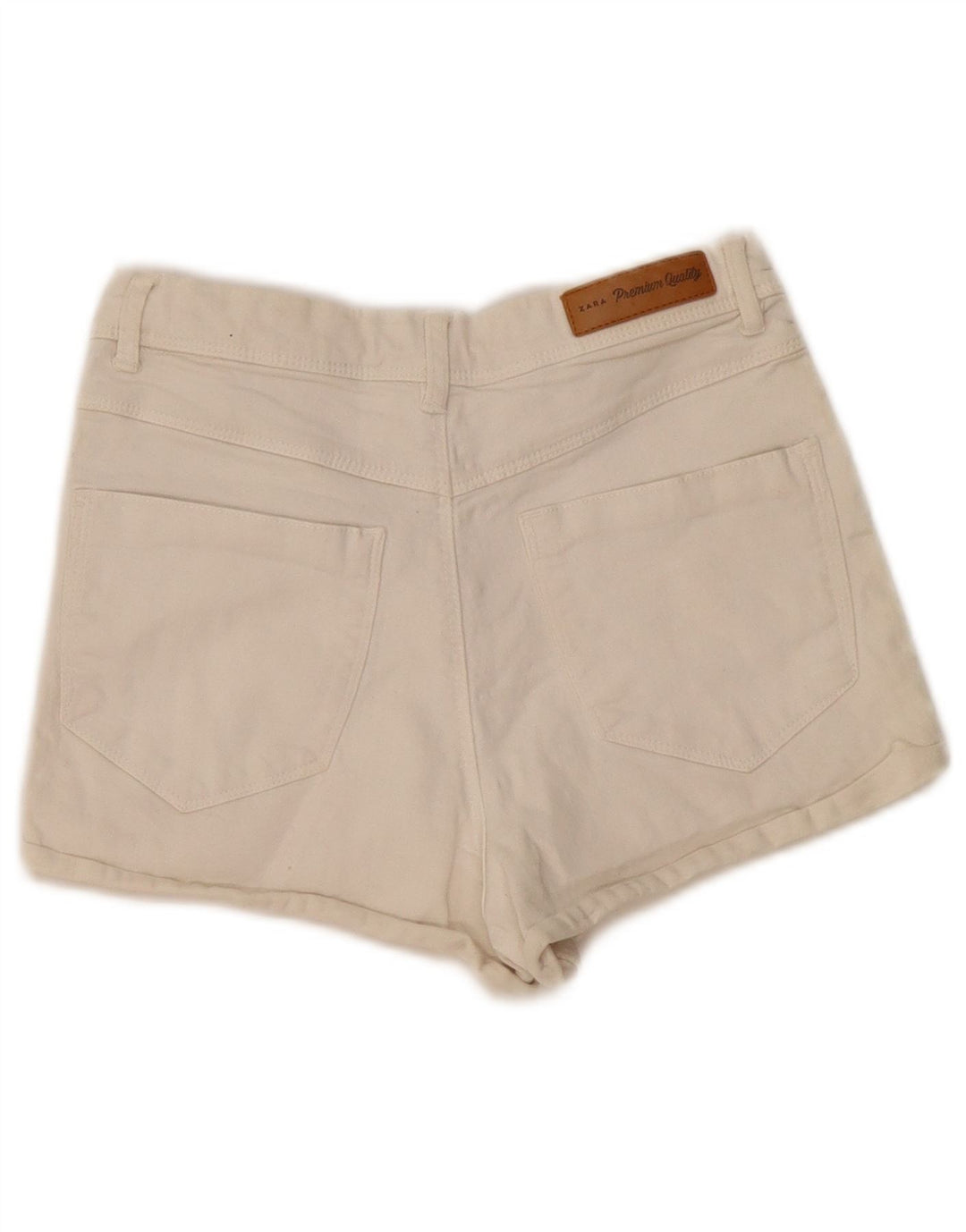 Damskie spodenki jeansowe Zara EU 34 2XS W24 Białe