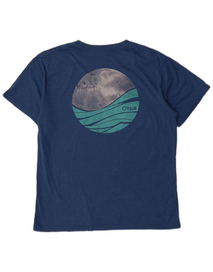 Męski T-shirt z grafiką O'Neill, duży, niebieski, bawełniany