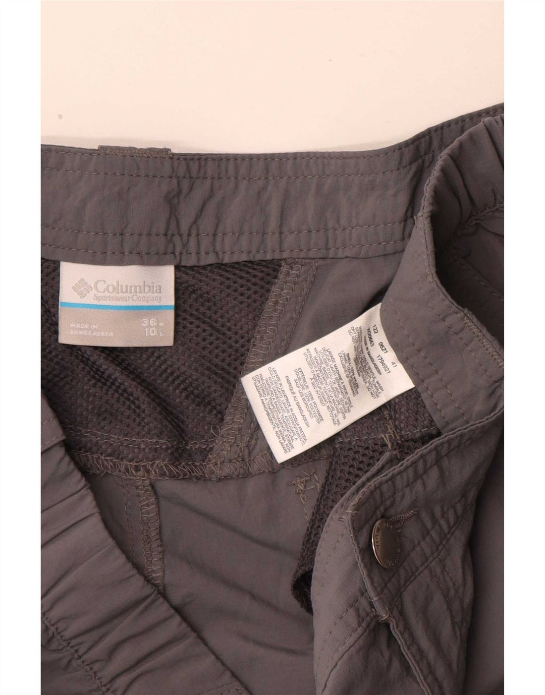 Męskie spodenki cargo Columbia W36, duże, szare, nylonowe