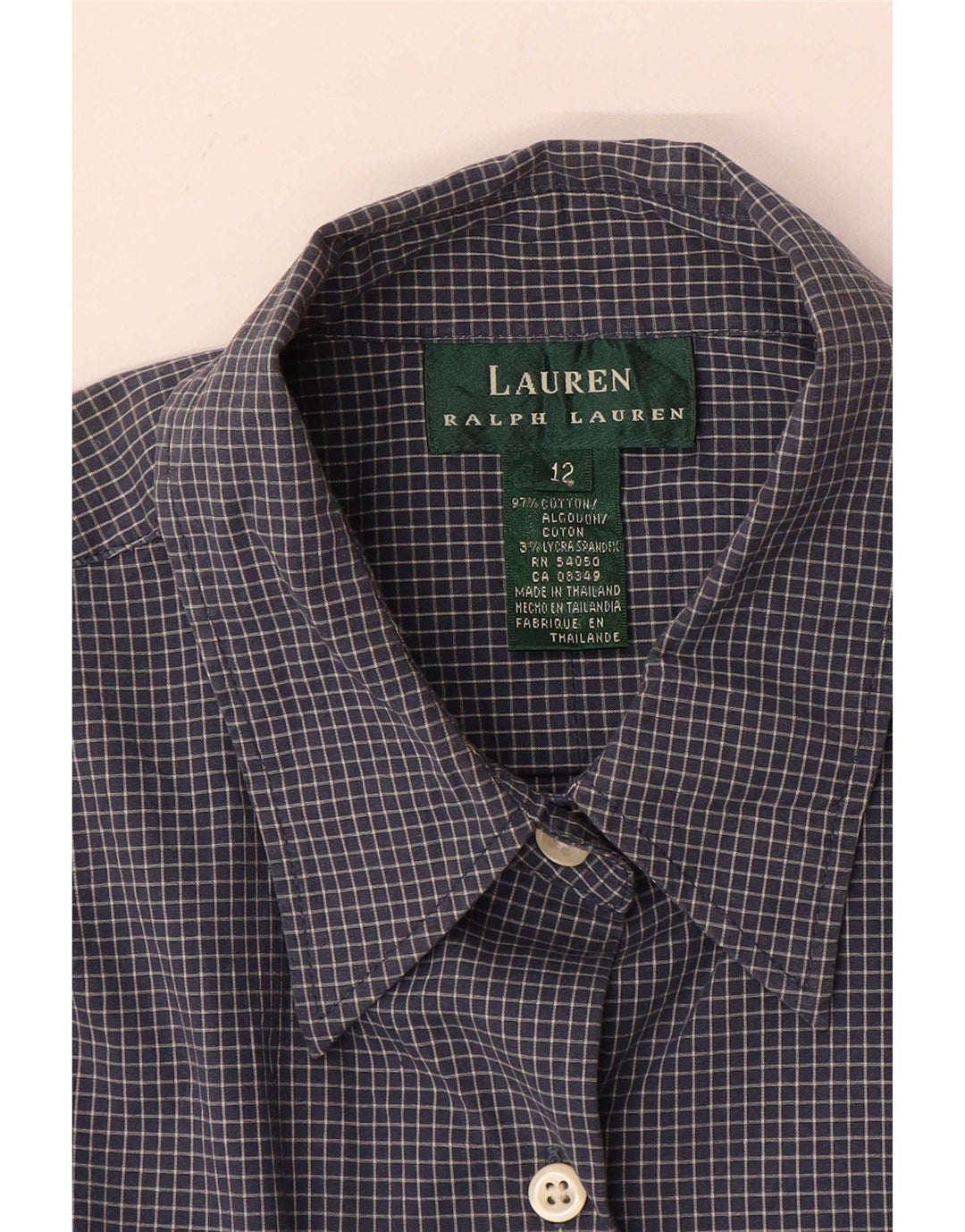 Koszula damska Ralph Lauren US 12, duża, bawełniana w granatową kratkę