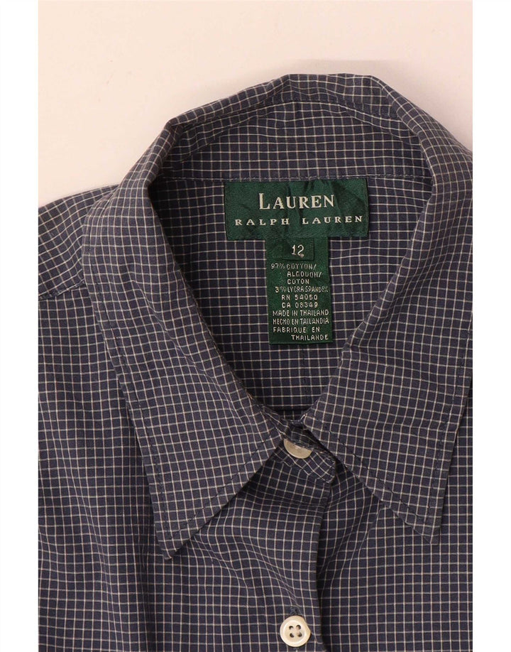 Koszula damska Ralph Lauren US 12, duża, bawełniana w granatową kratkę
