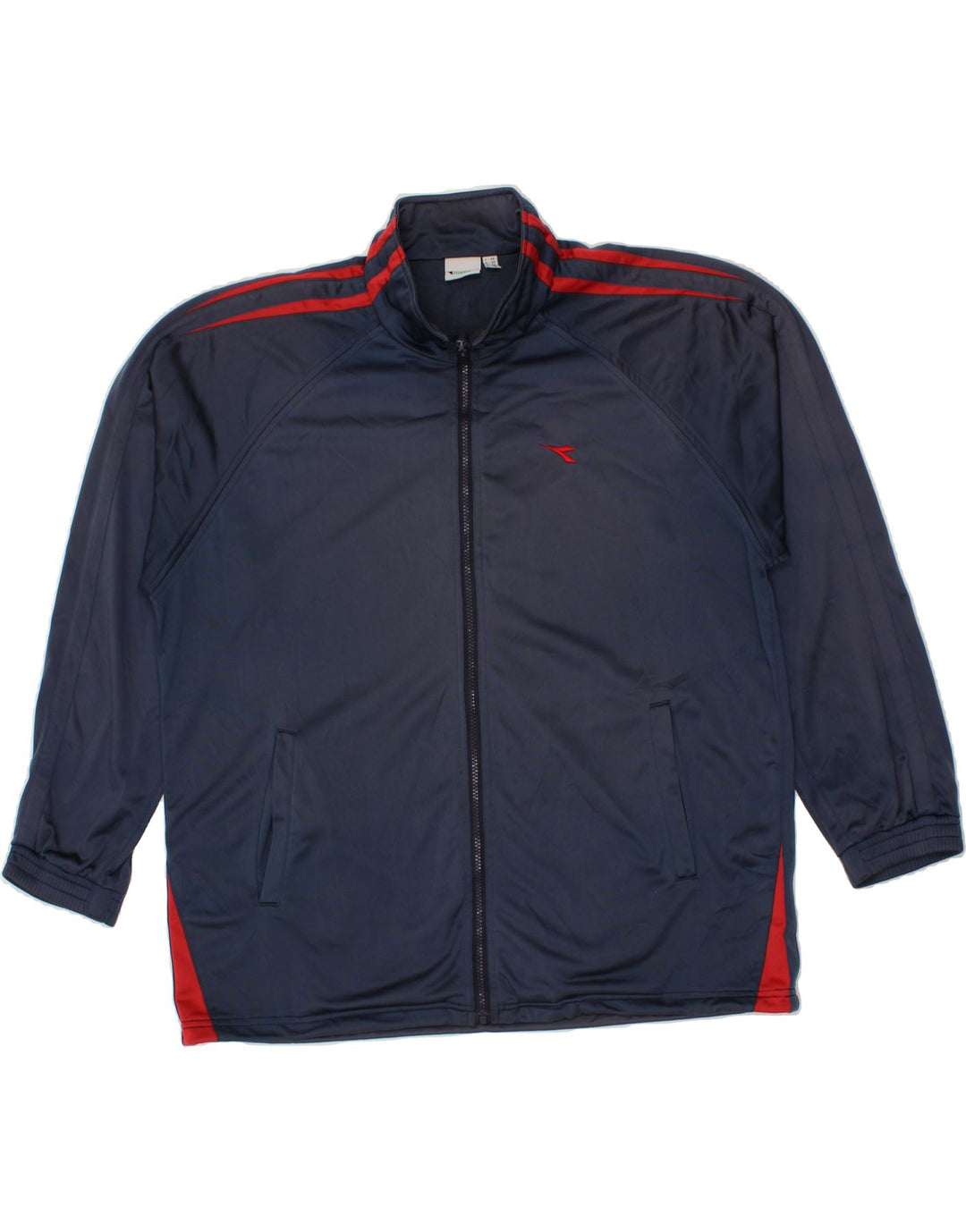 DIADORA Mens Tracksuit Top Jacket UK 46 2XL Navy Blue Polyester Vintage Diadora and Second-Hand Diadora from Messina Hembry 
