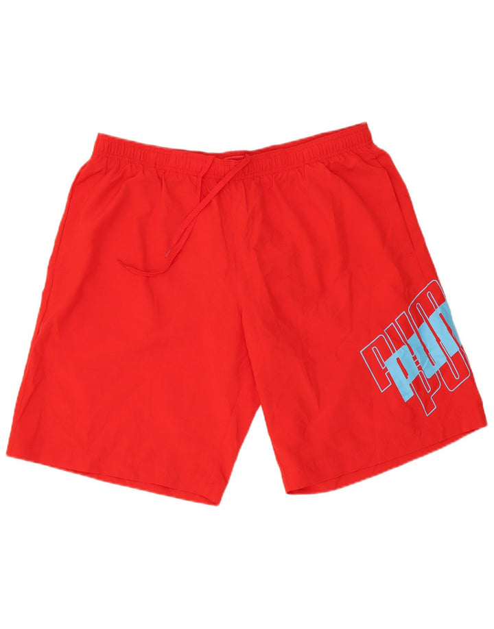 Męskie spodenki sportowe Puma z grafiką XL, czerwone, poliestrowe