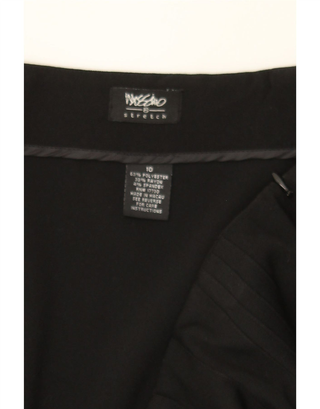 MOSSIMO Womens Stretch A-Line Skirt US 10 Large W32  Black Polyester Vintage Mossimo and Second-Hand Mossimo from Messina Hembry 