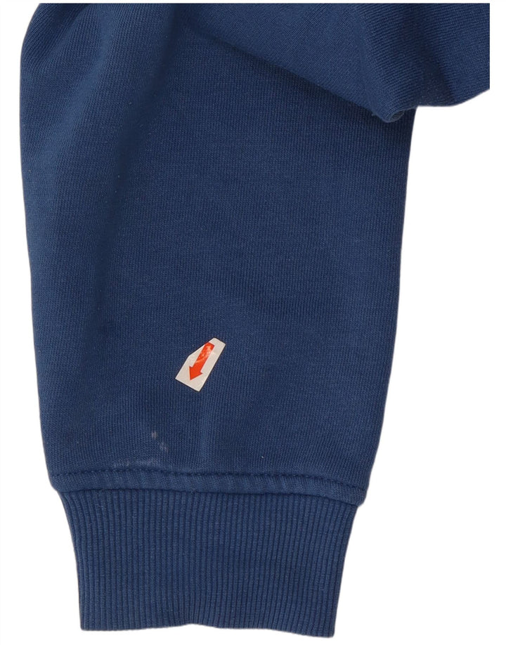 Męski sweter z kapturem Jack & Jones Core Graphic, średni niebieski, poliester