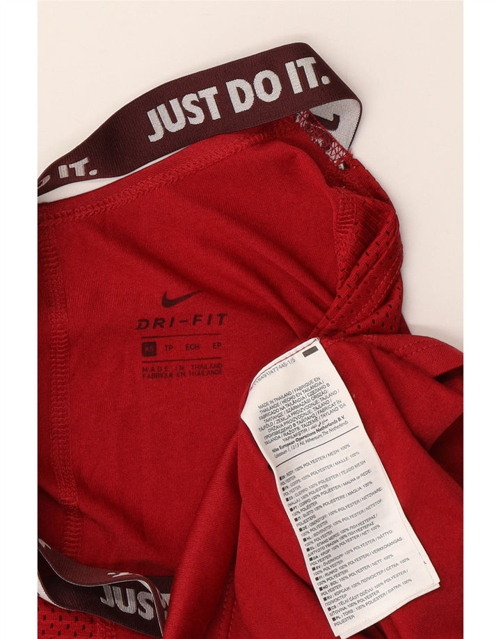 Damska kamizelka Nike Dri Fit Graphic Top UK 6 XS Czerwony poliester