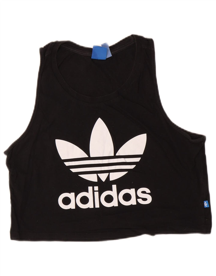 Damska kamizelka Adidas Crop Graphic Top UK 12 Medium Black