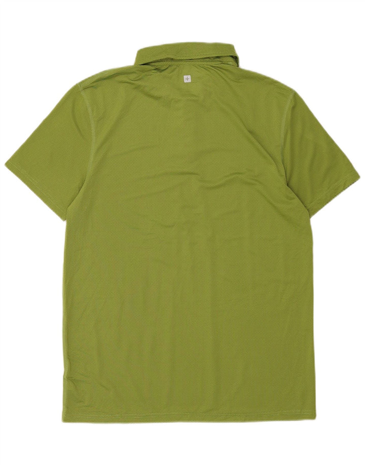 Męska koszulka polo Mountain Warehouse w kolorze średniozielonym