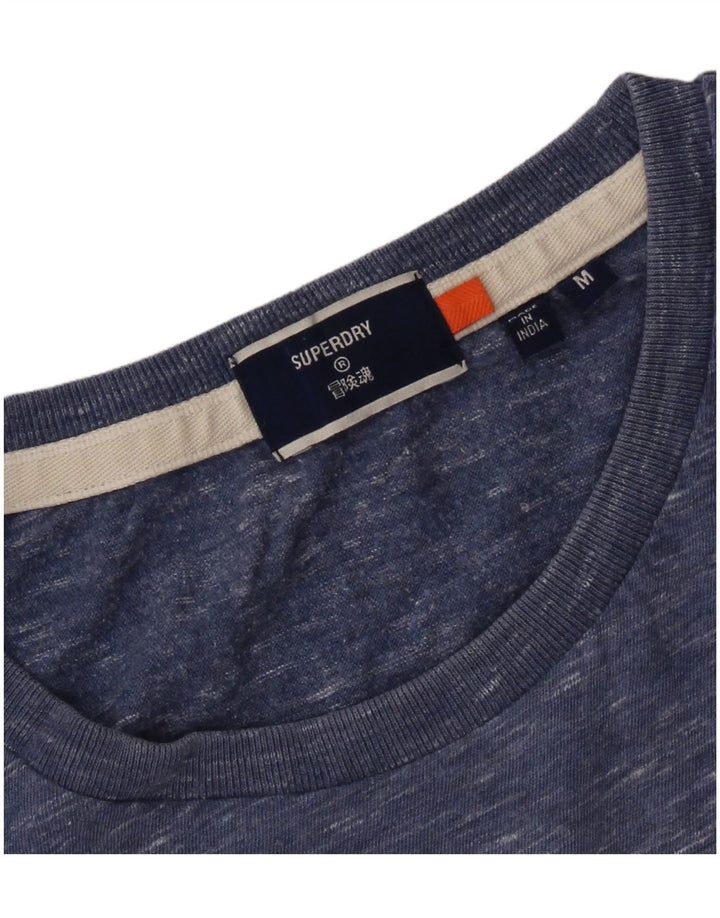 Męski T-shirt Superdry, średni niebieski nakrapiany