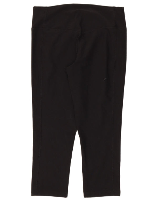 Damskie legginsy Nike Dri Fit Capri UK 10, małe, czarne, poliestrowe