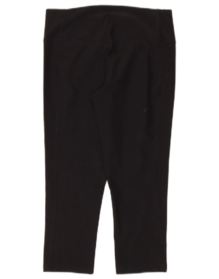 Damskie legginsy Nike Dri Fit Capri UK 10, małe, czarne, poliestrowe