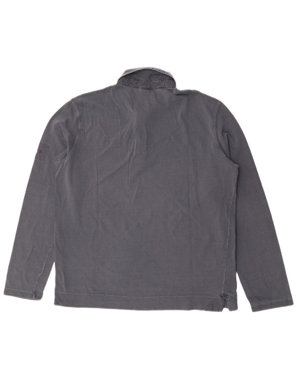 Męska koszulka polo z długim rękawem Trussardi Jeans, 2XL, szara bawełna