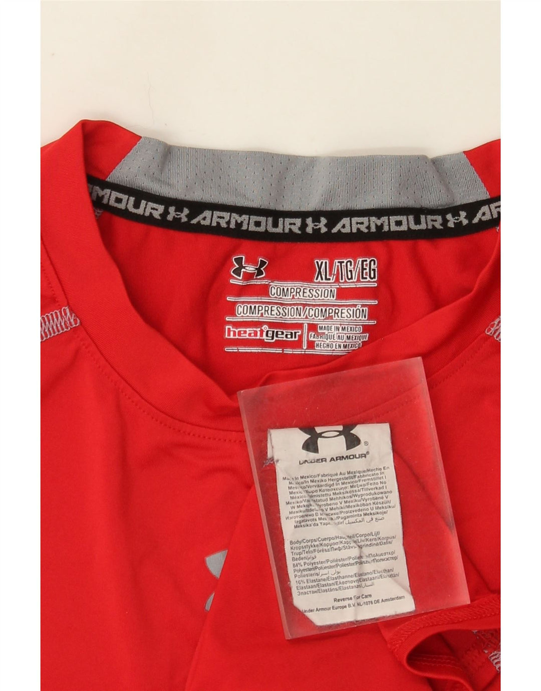 Męski top Under Armour Heat Gear z grafiką, długim rękawem, XL, czerwony, poliester