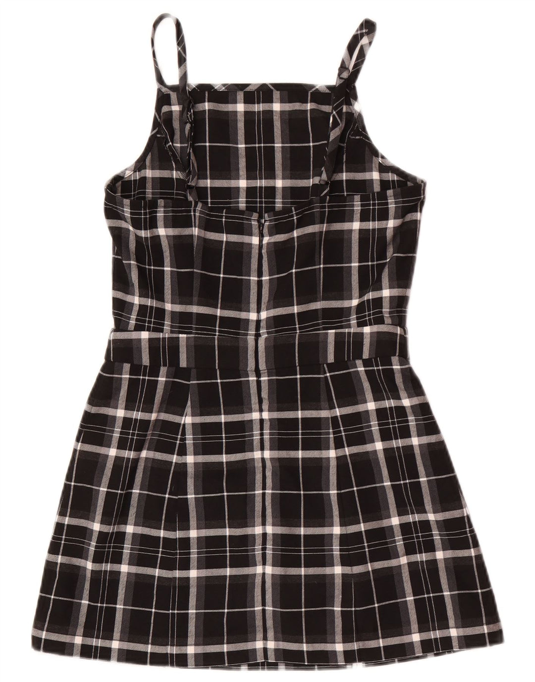 Damski fartuszek Superdry UK 8, mała, czarna, poliestrowa krata