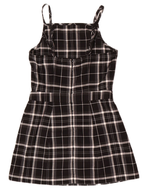 Damski fartuszek Superdry UK 8, mała, czarna, poliestrowa krata