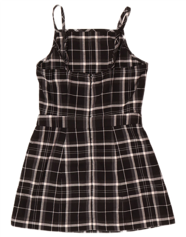 Damski fartuszek Superdry UK 8, mała, czarna, poliestrowa krata