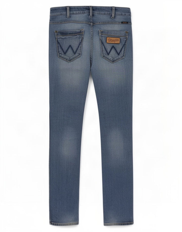 Wrangler Męskie Skanders Slim Jeans W32 L34 Niebieskie bawełniane