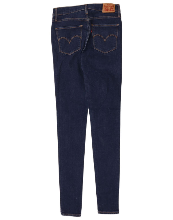 Levi's Womens 720 High Rise Super Skinny Jeans W26 L31 Navy Blue Cotton