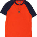EDDIE BAUER Boys T-Shirt Top 13-14 Years Large Red Colourblock Polyester Vintage Eddie Bauer and Second-Hand Eddie Bauer from Messina Hembry 