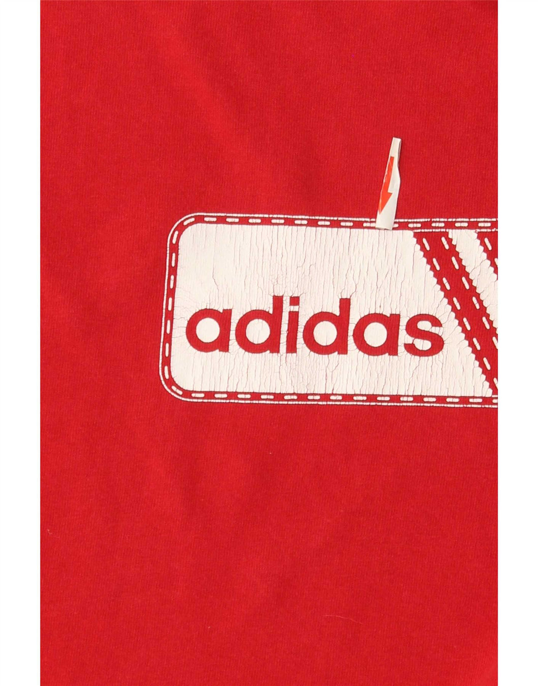Męska koszulka z grafiką Adidas, bawełniana, średnia czerwona